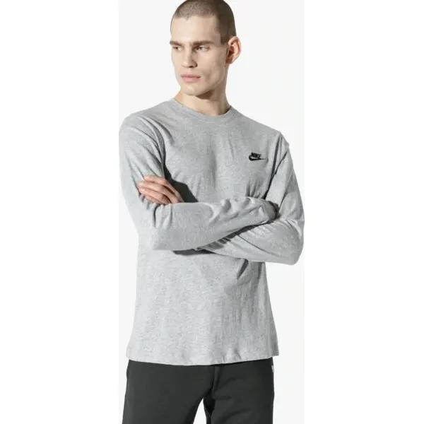 Nike Koszulka Ls M Nsw Club Tee - Ls , szary, rozmiar L. Szare koszulki męskie z długim rękawem Nike, l, z bawełny. Za 99.99 zł.