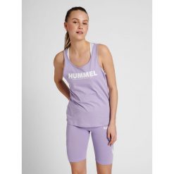Damski tank top Hummel Legacy. Niebieskie topy sportowe damskie HUMMEL, na wiosnę, xs, bez wzorów, z bawełny, bez ramiączek. Za 96.50 zł.