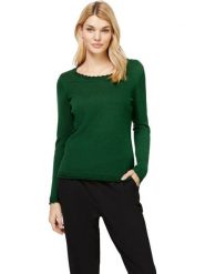 Heine Sweter w kolorze zielonym rozmiar: 34. Zielone swetry klasyczne damskie Heine, z koronki, bez kołnierzyka. Za 56.99 zł.