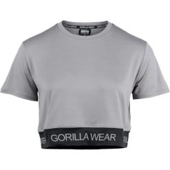 Damski crop top Gorilla Wear Colby. Szare topy sportowe damskie GORILLA WEAR, s, bez wzorów, z elastanu, bez ramiączek. Za 201.80 zł.