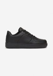 Czarne Buty Sportowe przed Kostkę ze Sznurowaniem i Przeszyciami Kenidi. Czarne buty sportowe na co dzień męskie Born2be, z jeansu, bez zapięcia. Za 49.99 zł.