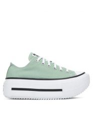 Converse Trampki Ctas Lift Double Stack A18862C Zielony. Zielone trampki i tenisówki damskie Converse, bez wzorów, z materiału. Za 419.99 zł.
