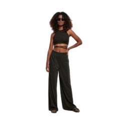 Krótki, prążkowany tank top dla kobiet Urban Classics GT. Czarne topy damskie Urban Classics, bez wzorów, prążkowane, bez kołnierzyka. Za 142.00 zł.