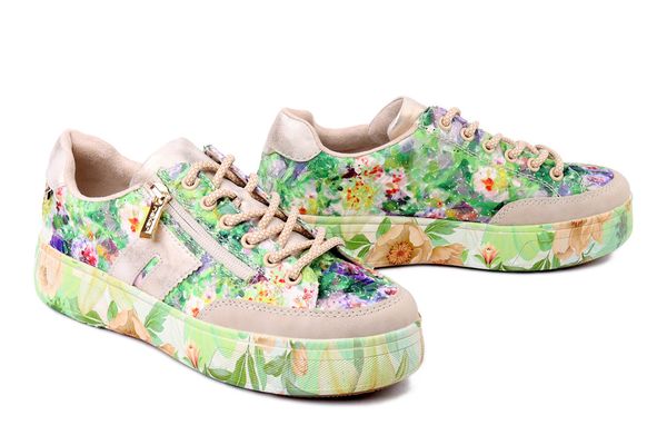 RIEKER M7711-91 multi, półbuty damskie. Półbuty damskie Rieker, bez wzorów, bez obcasa, na platformie. Za 419.90 zł.