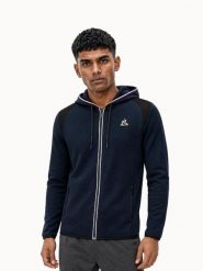 Bluza z kapturem z pełnym zamkiem błyskawicznym Le Coq Sportif Coq D'argent N°1. Niebieskie bluzy z kapturem męskie Le Coq Sportif, na jesień, l. Za 490.00 zł.