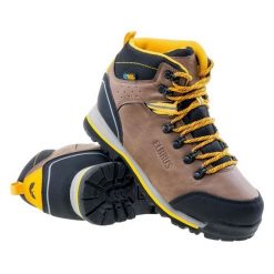 Buty Elbrus Taner Mid Wp Teen 92800184201 beżowy. Brązowe buty trekkingowe męskie z gumy, bez zapięcia, trekkingowe. Za 362.26 zł.