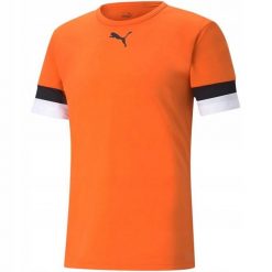 Koszulka piłkarska męska PUMA teamRISE Jersey. Czarne t-shirty sportowe męskie Puma, m, z jersey, bez ramiączek, do piłki nożnej. Za 65.00 zł.