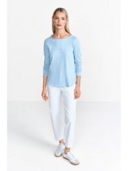 Rich & Royal Koszulka w kolorze błękitnym rozmiar: M. Niebieskie t-shirty damskie Rich & Royal, m, bez wzorów, z bawełny, bez kołnierzyka. Za 100.75 zł.