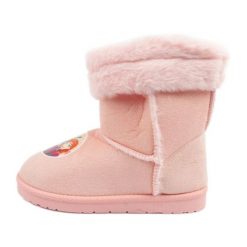 Buty saszki Cerda FZ012643 Różowe motyw z Krainy Lodu. Czerwone śniegowce dziewczęce z materiału. Za 169.33 zł.