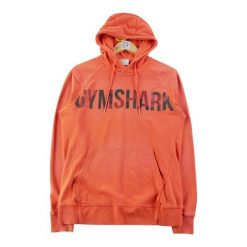 Second life - Gymshark męska bluza z kapturem do biegania - Stan dobry. Brązowe bluzy sportowe męskie Gymshark, bez wzorów, z materiału, sportowe, bez kołnierzyka, bez ramiączek. Za 85.16 zł.