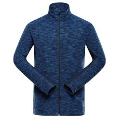 Bluza męska turystyczna szybkoschnąca Alpine Pro Goll 4. Niebieskie bluzy sportowe męskie Alpine Pro, bez wzorów, z elastanu, sportowe, bez kołnierzyka, bez ramiączek. Za 299.00 zł.