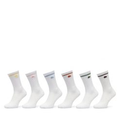 Skarpety długie Lacoste. Białe skarpetki męskie Lacoste, bez wzorów. Za 229.99 zł.