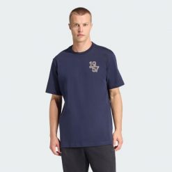 Koszulka Real Madrid Heritage Heavy Cotton. Niebieskie t-shirty sportowe męskie Adidas, bez ramiączek, do piłki nożnej. Za 179.00 zł.