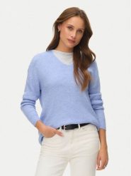 Vero Moda Sweter Crewlefile 10233357 Błękitny Loose Fit. Niebieskie swetry klasyczne damskie Vero Moda, xs, z syntetyku, bez kołnierzyka. Za 109.99 zł.