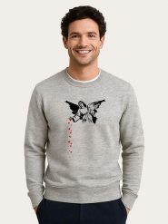 WOOOP Bluza "Banksy Angel Hearts" w kolorze szarym rozmiar: M. Szare bluzy bez kaptura męskie Wooop, m. Za 108.99 zł.