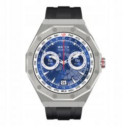 Zegarek Smartwatch Kiano Elegance Sliver srebrny, Bluetooth, NFC, tryby sportowe. Szare zegarki męskie KIANO, srebrne. W wyprzedaży za 119.00 zł.