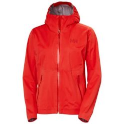 Damska kurtka wodoodporna Helly Hansen Momentum 3L Stretch. Czerwone kurtki damskie Helly Hansen, na lato, l, bez wzorów, z materiału, z kapturem. Za 1,014.30 zł.