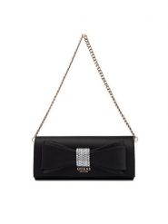 Guess Torebka Elsie Mini HWSS96 50710 Czarny. Czarne torebki klasyczne damskie Guess, z aplikacjami, z materiału, bez dodatków. Za 679.99 zł.