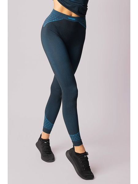 Spaio Legginsy sportowe "Breeze" w kolorze granatowo-niebieskim rozmiar: M. Niebieskie legginsy damskie Spaio, m, bez wzorów. Za 130.50 zł.