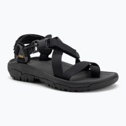 Sandały damskie Teva Hurricane Terra Dactyl. Czarne obuwie trekkingowe damskie Teva, bez wzorów, bez obcasa. Za 309.99 zł.