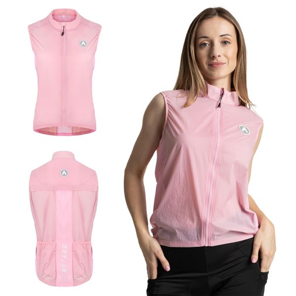 Kamizelka rowerowa damska ATTABO Cahayo Vest Windproof. Czerwone kamizelki damskie ATTABO, m, z materiału. Za 96.99 zł.