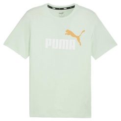 T-shirt Męski Logo Dwa Tony Essentials+. Zielone t-shirty męskie Puma, l, bez wzorów, bez kołnierzyka. Za 154.99 zł.