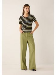 More & More Koszulka w kolorze granatowo-oliwkowym rozmiar: 38. Brązowe t-shirty damskie MORE & MORE, bez wzorów, bez kołnierzyka. Za 153.71 zł.