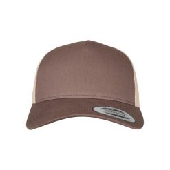 Czapka Flexfit 5-panel retro 2-tone. Brązowe czapki z daszkiem damskie FLEXFIT, bez wzorów. Za 86.50 zł.