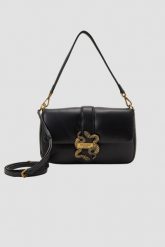 JUST CAVALLI Czarna torebka Range C New Iconic Puffy - Style 1. Czarne torebki klasyczne damskie Just Cavalli, bez wzorów, ze skóry, bez dodatków. W wyprzedaży za 699.99 zł.
