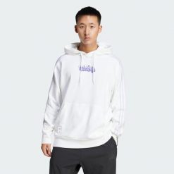 Bluza z kapturem Real Madrid. Białe bluzy z kapturem męskie Adidas, m. W wyprzedaży za 230.30 zł.