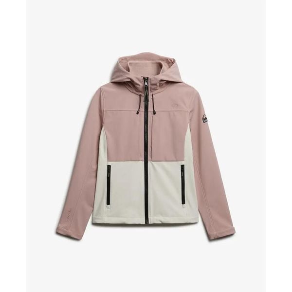 Damska kurtka turystyczna z kapturem Superdry Colourblock. Białe kurtki damskie Superdry., xs, bez wzorów, z kapturem. Za 426.35 zł.