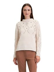 Betty Barclay Sweter w kolorze kremowym rozmiar: 38. Brązowe golfy damskie Betty Barclay, z aplikacjami, bez ramiączek. Za 145.95 zł.