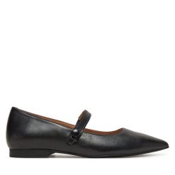 Półbuty Fly London. Czarne półbuty damskie Fly London, bez wzorów, bez obcasa, na płaskiej podeszwie. Za 489.99 zł.