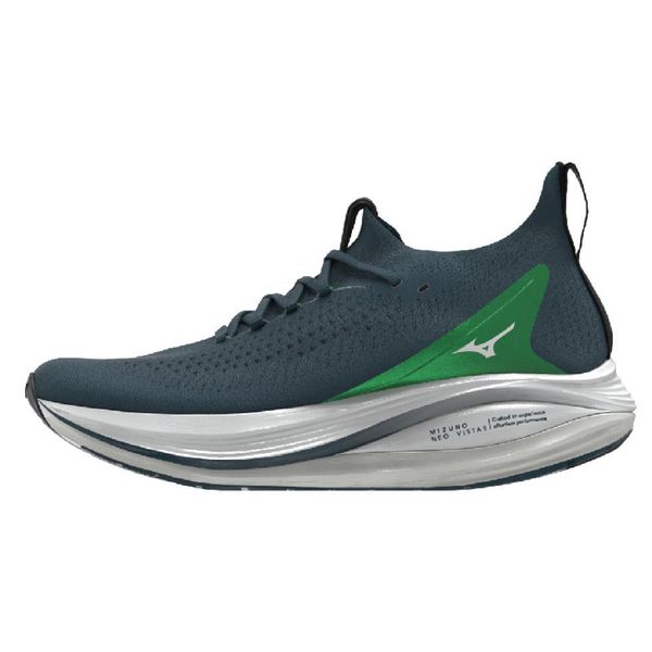 Buty do biegania męskie Mizuno Neo Vista 2 reflecting pond/white/goblin green. Niebieskie obuwie do biegania damskie Mizuno, mizuno wave. Za 767.80 zł.