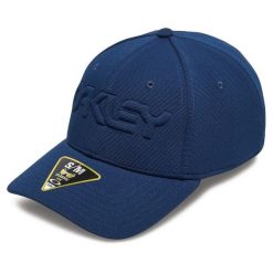 Oakley Czapka 6 Panel Stretch Embossed 912208-6Le. Niebieskie czapki męskie Oakley, bez wzorów. Za 103.99 zł.