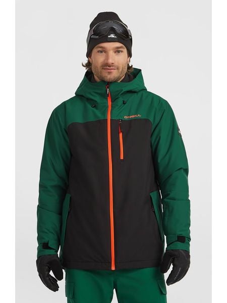 O'Neill Kurtka narciarska w kolorze czarno-zielonym rozmiar: XL. Czarne kurtki narciarskie i snowboardowe damskie O'neill, m, bez wzorów, bez kaptura, narciarskie. Za 592.99 zł.