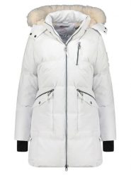 Geographical Norway Płaszcz pikowany "Balaland" w kolorze białym rozmiar: L. Białe płaszcze damskie Geographical Norway, l, bez wzorów. Za 396.88 zł.