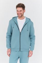 GUESS Turkusowa bluza Aldwin. Niebieskie bluzy bez kaptura męskie Guess, l. W wyprzedaży za 329.99 zł.