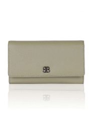 Bellicci Skórzany portfel "Calista" w kolorze zielonym - 18 x 10 x 3 cm rozmiar: onesize. Zielone portfele damskie Bellicci, bez wzorów, z materiału. Za 86.99 zł.