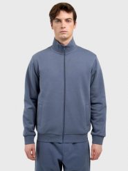 Bluza męska rozpinana ze stójką niebieska Dunnoser 406. Niebieskie bluzy bez kaptura męskie Big Star, l, z dzianiny. W wyprzedaży za 199.99 zł.