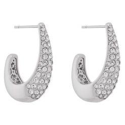 Kolczyki Guess. Szare kolczyki damskie Guess, srebrne. Za 279.99 zł.