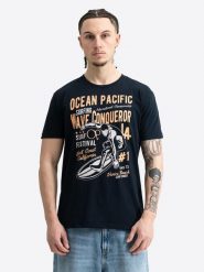 T-shirt Ocean Pacific z normalnym krojem GNARLY. Brązowe t-shirty męskie OCEAN PACIFIC, xl, bez wzorów, z bawełny, bez kołnierzyka. Za 108.76 zł.