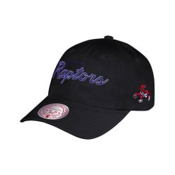 Czapka z daszkiem Mitchell & Ness Foundation Script Toronto Raptors. Czarne czapki męskie Mitchell & Ness, bez wzorów, sportowe. Za 194.00 zł.