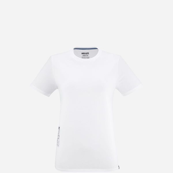 Koszulka damska trekkingowa MILLET Chamonix Flower Ts Ss W. Niebieskie t-shirty damskie Millet, m, bez wzorów, z bawełny, bez kołnierzyka. Za 119.00 zł.