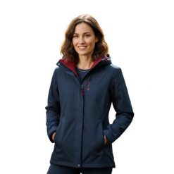 Kurtka narciarska damska Vaude Wo Kintail 3in1. Niebieskie kurtki damskie Vaude, bez wzorów, z poliesteru, bez kaptura, narciarskie. Za 425.70 zł.