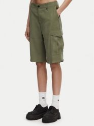 G-Star Raw Szorty materiałowe Bermuda Cargo D29016-D522 Zielony ciemny Relaxed Fit. Zielone szorty męskie G-Star Raw, bez wzorów, z bawełny, retro. Za 469.99 zł.