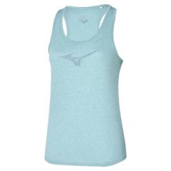 Damski tank top Mizuno. Niebieskie topy damskie Mizuno, bez wzorów, bez kołnierzyka. Za 78.99 zł.