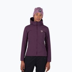 Kurtka ocieplana damska Rossignol Opside Hoodie. Fioletowe kurtki narciarskie i snowboardowe damskie Rossignol, bez wzorów, bez kaptura, narciarskie. Za 899.99 zł.