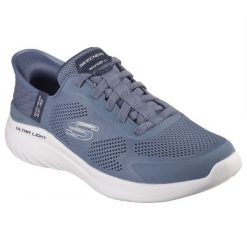 Buty Skechers Slip-ins Bounder 2.0. Emerged 232459-SLT niebieskie. Niebieskie buty sportowe na co dzień męskie bez zapięcia. Za 585.80 zł.