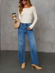 LA Angels Bluzka w kolorze białym rozmiar: S. Białe bluzki damskie LA Angels, s, bez wzorów, prążkowane, bez kołnierzyka, bez ramiączek. Za 126.99 zł.